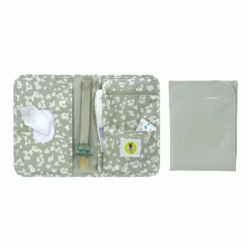 Lässig Green Label torba za pelene, Leo, 18 x 2,5 x 25,5 cm, s vodootpornom podlogom za presvlačenje, reciklirani poliester, light khaki