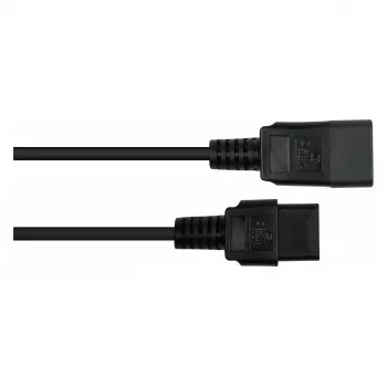 Kabelmeister produžni kabel za napajanje C20 na C19, crni, 1,5m
