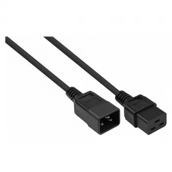 Kabelmeister produžni kabel za napajanje C20 na C19, crni, 1,5m