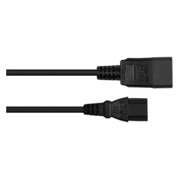 Kabelmeister produžni kabel za napajanje C20 na C13, crni, 1,0 m