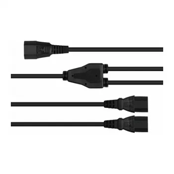 Kabelmeister Y-kabel za hladne uređaje C14 na 2x C13, 2 m, crni