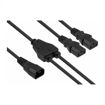Kabelmeister Y-kabel za hladne uređaje C14 na 2x C13, 2 m, crni