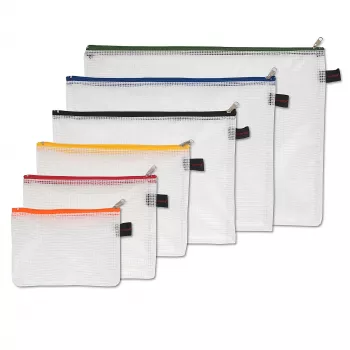 FolderSys 6-dijelni set dokumentnih torbi s patentnim zatvaračem - A6, B6, A5, B5, A4, B4 - proziran