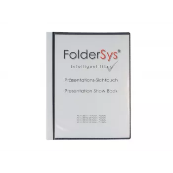 FolderSys mapa s prozirnicama A4, crna, s 30 džepova