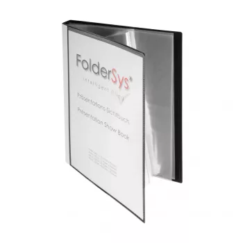 Foldersys mapa s prozirnicama A4, crna, 40 košuljica