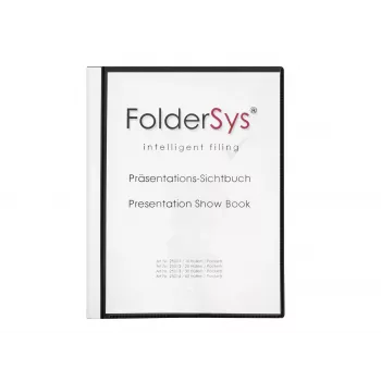 Foldersys mapa s prozirnicama A4, crna, 40 košuljica