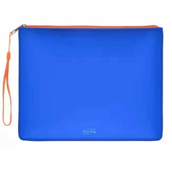 FolderSys PHAT BAG silikonska torbica s patentnim zatvaračem A5, plava (40484-40)