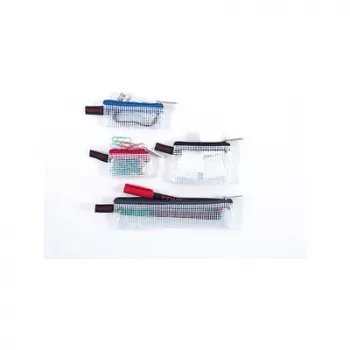 FolderSys set od 4 torbice s patentnim zatvaračem 1x 170x40 mm siva 3x 80x55 mm crno-siva