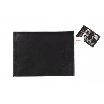 FolderSys torbica s patentnim zatvaračem A5, crna, neprozirni netkani PP 190 x 255 mm