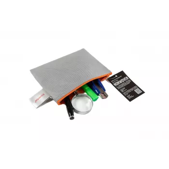 FolderSys torbica s patentnim zatvaračem A6, siva, neprozirni netkani PP 125 x 180 mm
