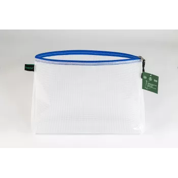 Foldersys torbica za dokumente s patentnim zatvaračem A4, prozirno-plava, 0,28 mm, 1 kom.