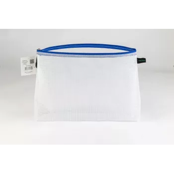 Foldersys torbica za dokumente s patentnim zatvaračem A4, prozirno-plava, 0,28 mm, 1 kom.