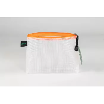 FolderSys torbica s patentnim zatvaračem, prozirno-narančasta, 0,28 mm, A6, 1 kom.
