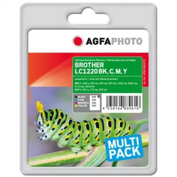 AGFAPHOTO APB1220SETD kompatibilne tintne patrone multipak 4 komada crna žuta cijan magenta visoki kapacitet XL