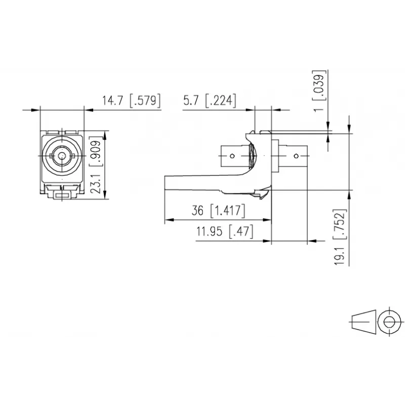 METZ CONNECT ST simplex optički adapter multimode/singlemode bijeli