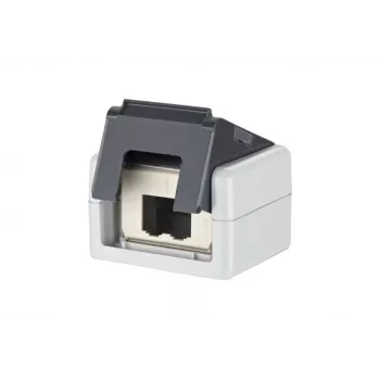 METZ CONNECT E-DAT modularno kućište s 12 portova, svijetlosiva (RAL 7035), IP20, prazno