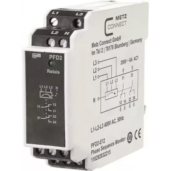 METZ CONNECT PFD2-E12 jedinica za distribuciju napajanja s filtrom, 400 V, 6 A, DIN tračnica, crno/bijela
