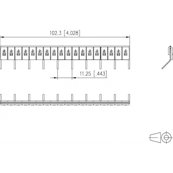 METZ CONNECT 850349-02 rastavni priključni blok - 1-polni, vijčani spoj, za DIN tračnicu, crni, IP20