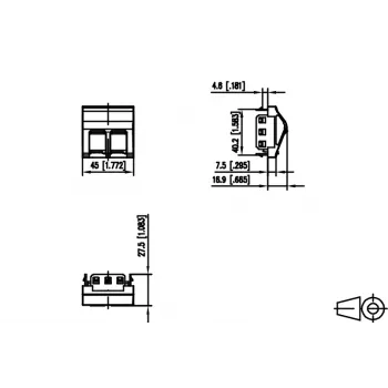 METZ CONNECT RJ45 keystone modul Cat.6A oklopljen bijeli 45x45mm bez alata