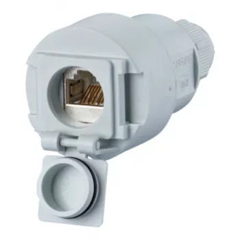Metz Connect Cat.6A RJ45 spojnica 1 port svijetlo siva 1309515003-E