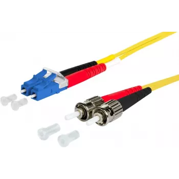 METZ CONNECT OpDAT patch kabel OS2 LC duplex na 2x ST singlemode 1m žuti I-V(ZN)H