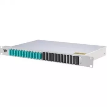 METZ CONNECT 150255BA12-E 1U 24-portni LC duplex OM4 optički patch panel - sivi (RAL 7035)