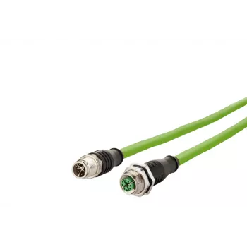 METZ CONNECT 142M2X12020 - 2 m - Cat6a - M12 - M12 - zeleni