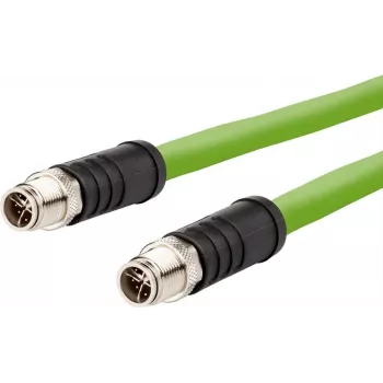METZ CONNECT M12 X-kodirani patch kabel, SF/UTP CAT 6a, 2,0 m, zeleni, bez halogena, prikladan za pokretne kablove
