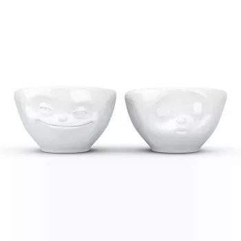 FIFTYEIGHT PRODUCTS set malih zdjela 100ml Grinning & Kissing bijeli