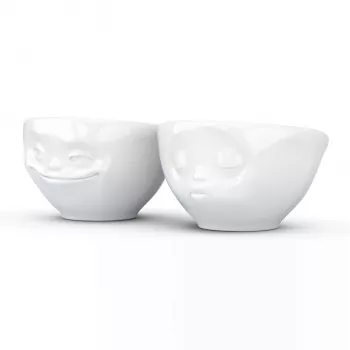 FIFTYEIGHT PRODUCTS set malih zdjela 100ml Grinning & Kissing bijeli