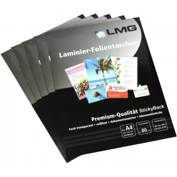 LMG folije za laminiranje A4 sjajne 80 mikrona pakiranje od 25