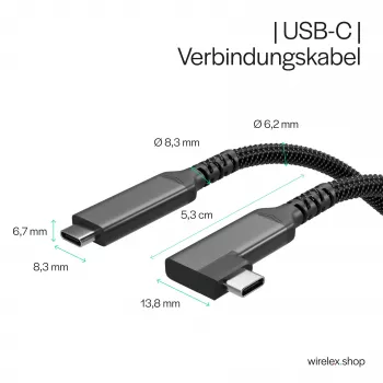 S CONN S/CONN maximum connectivity USB-C kabel za punjenje USB-C na USB-C 3.2 100W PD tekstil 90° - kabel - digitalni/podaci