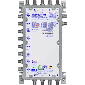 JULTEC JRS0508-8M Unicable II / JESS multiswitch, 5 ulaza, 8 izlaza, 64 korisnička pojasa