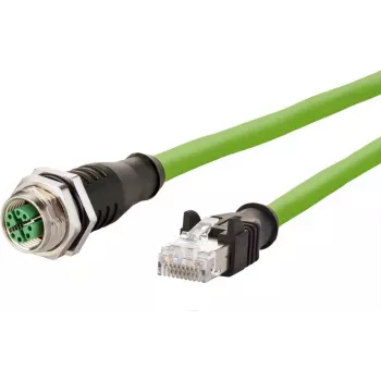 METZ CONNECT Cat6a M12 na RJ45 mrežni kabel 1m zeleni S/FTP bez halogena