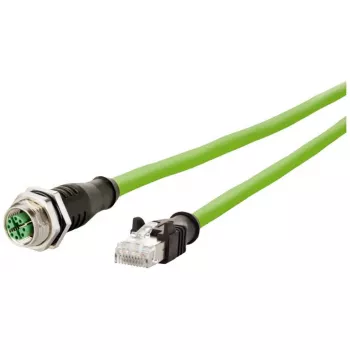 METZ CONNECT mrežni kabel - 5m Cat6a S/FTP M12 na RJ-45 zeleni