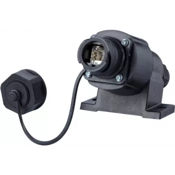 METZ E-DAT Industry IP67 V1 AP + RJ45 Field Jack umetak Cat.6A Class EA, T568B