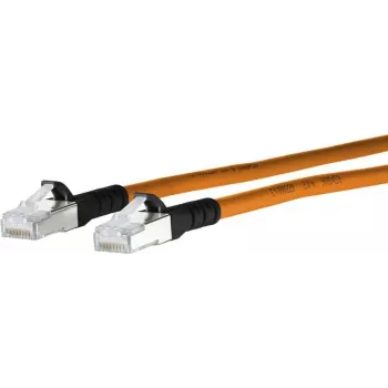 METZ CONNECT patch kabel RJ-45 (M) na RJ-45 (M) 50 cm S/FTP CAT 6a bez halogena narančasto-crni