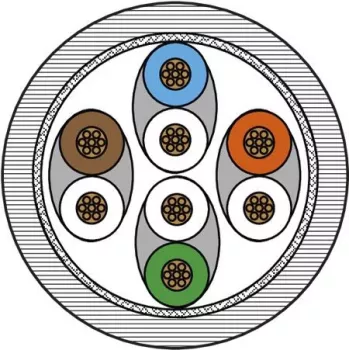 METZ CONNECT 1308457501-E Cat.6A patch kabel (2x RJ45 utikač, AWG 26/7, LSOH, 7,5 m) - narančasto-crni