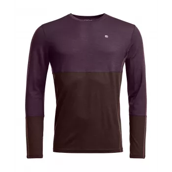 Ortovox 185 Rock N Wool dugih rukava, Dark Wild Berry, XL