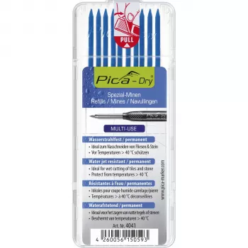 PICA-MARKER Pica DRY 4041 zamjenske mine za olovku za duboke rupe, 2,8 mm, plave