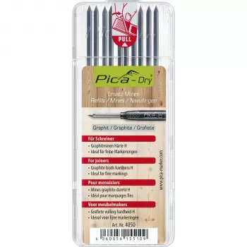 Pica DRY ulošci za stolare - 9 mina (grafit, crvena, žuta) 2,8 mm