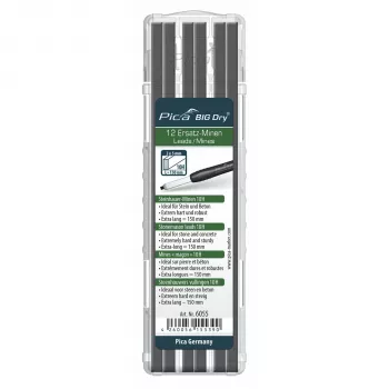 Pica BIG DRY mine za zidare 10H - pakiranje 12 kom, 2x5mm, grafit