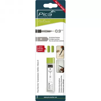 Pica Fine-Dry ulošci H - 10 grafitnih mina 0,9 mm 125 mm