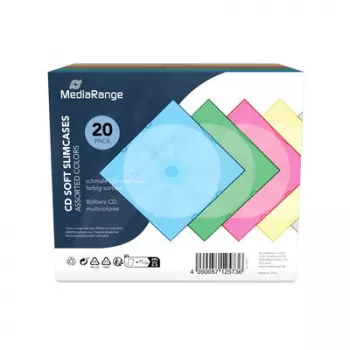 MEDIARANGE maloprodajno pakiranje CD soft slim case u boji (5x4) - 20 miješanih slim kutija