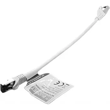 IT-BUDGET Full Copper Premium patch kabel - Flex AWG 26 - Cat.8.1 - 2000 MHz - bez halogena - PoE+ - 40 Gbit - bijeli - 0,25 m