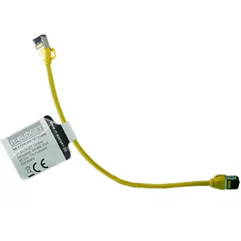IT-BUDGET Full Copper Premium Patch Cable - Slim AWG 28 - Cat.8.1 - 2000 MHz - Halogen-Free - PoE+ - 40 GBit - Yellow - 0.25 m