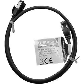 IT-BUDGET Full Copper Premium patch kabel - Slim AWG 28 - Cat.8.1 - 2000 MHz - bez halogena - PoE+ - 40 Gbit - crni - 1,5 m