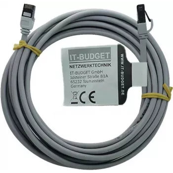 IT-BUDGET Full Copper Premium patch kabel - Slim AWG 28 - Cat.8.1 - 2000 MHz - bez halogena - PoE+ - 40 GBit - sivi - 5 m (90ITBSLIM81PK5G)