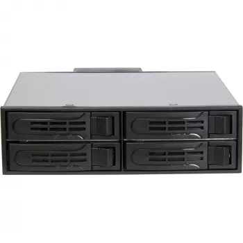 Inter-Tech IPC ST-5244 4 ležišta 2,5 inch SATA/SAS hot-swap mobilni rack za 5,25 inch ležište, crni