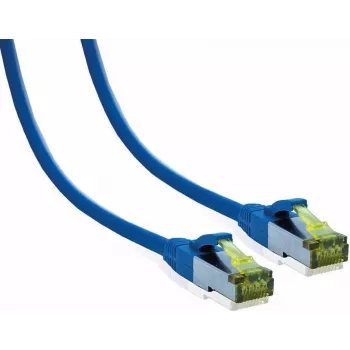 IT-BUDGET Premium patch kabel Cat.6A s Cat.7 sirovim kabelom - 600 MHz - LSZH - PoE+ - 10 Gigabit - plavi - 5 m